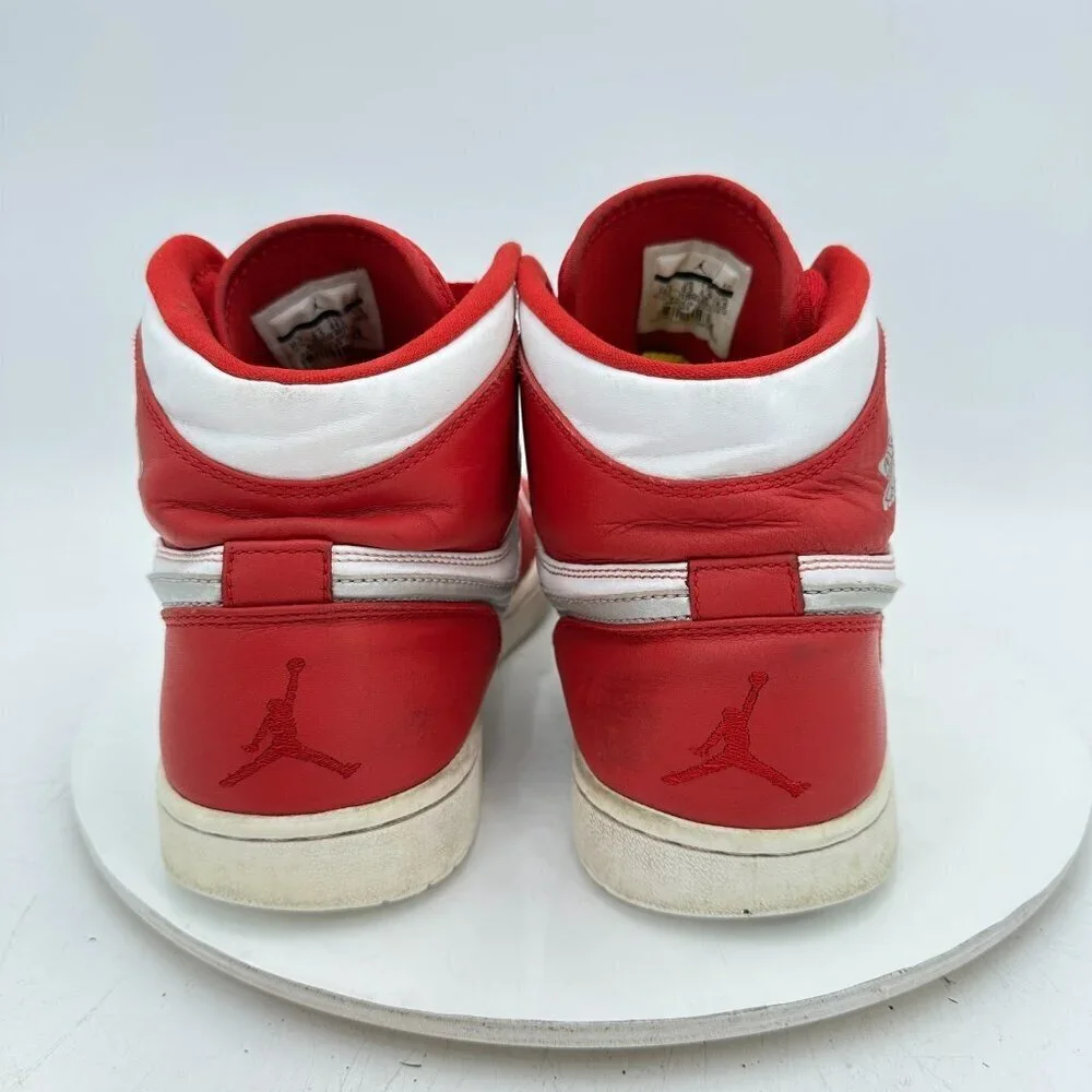 Nike Air Jordan 1 Retro High Men Size 10.5 332550-602 Gym Red Silver Medal Shoes
